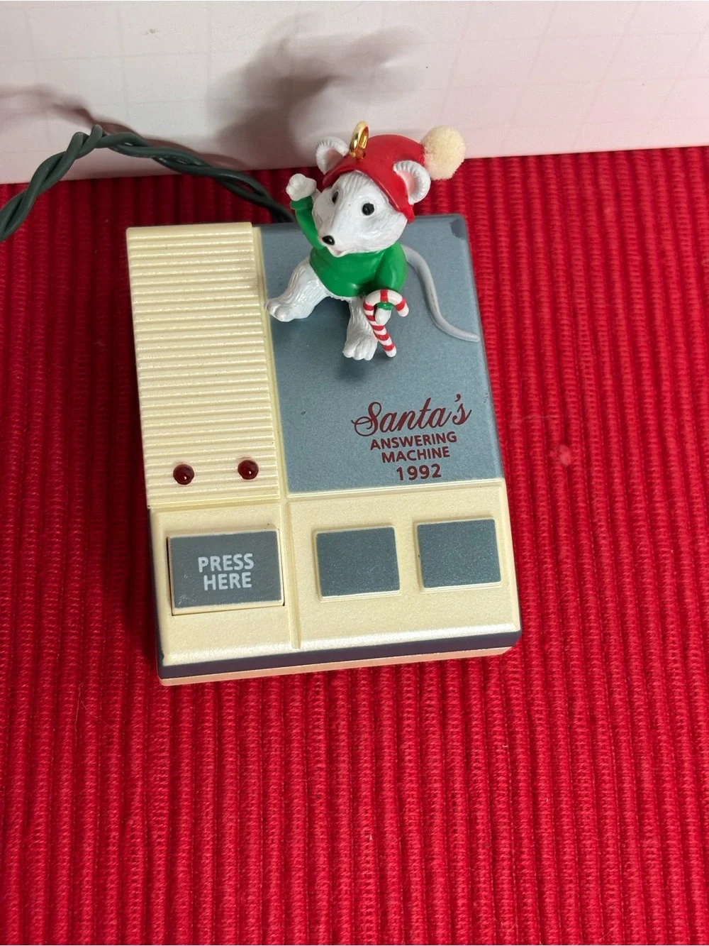 Hallmark Keepsake Ornament - Santa's Answering Machine (White & Blue)